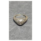 14K White Gold Scrap Ring (unmarked, tested 14K