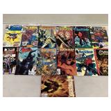 COMIC BOOKS X-MEN, HAWKWORLD, THE BLACK HOOD,