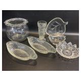 Vintage Glassware, Open Lace Vase, Banana Split