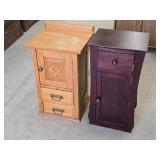 Antique Oak Bed Stand w/ Modern