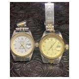 2 WRIST WATCHES MARKED ROLEX BUT NOT