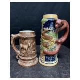 VINTAGE GERMAN HUNTING BEER STEIN DIE GRUNE HEID