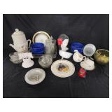 Vtg Glassware Free Masons Ashtray Chicken