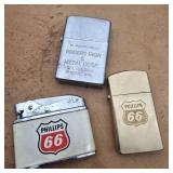 10k GF Phillips 66 Zippo Lighter Lot