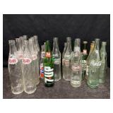 VINTAGE GLASS SODA BOTTLES COCA COLA, PEPSI,