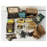 Lot Arrow Staples and Assortment of Nails