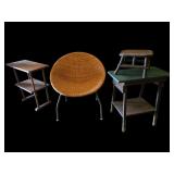 Modern Basket Chair, Primitive Stands & Stool