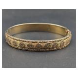 Vintage Whiting & Davis Gold Tone Hinged