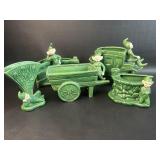 5 Treasure Craft Elf Planters. Show Wear from Use