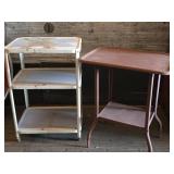 Metal Kitchen Cart & Typewriter Stand