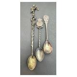 3 VTG Spoons Christmas/ Cherub/ Coin Spoon