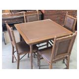 Vintage Stakmore Folding Card Table & Chairs