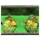 VINTAGE RARE CHINESE METAL DANCING CRICKETS IN
