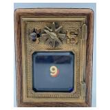 AUTHENTIC POST OFFICE DOOR COIN BANK W/ BEVELED
