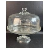 Clear Glass Pedestal Cake Stand / Cover