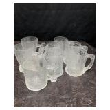 8 VINTAGE FLINTSTONES McDONALDS FROSTED CUPS/MUGS