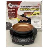 NU WAVE 2 PORTABLE INDUCTION COOKTOP W/ PAN NOS