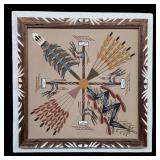 Large Navajo Sand Painting Sand Art Southwest