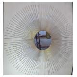 Sunburst Wall Mirror Metal Gold Painted Frame