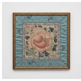 11" × 12" Framed Silk Flower Embroidery