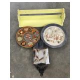 Vintage Wall Decor, Tin Mirrored Candle Holder,