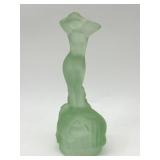 Art Deco Green Frosted Andromeda Figurine Bagley