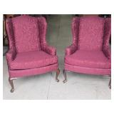 Pair of Vintage Drexel Wing Back Chairs