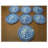 Vintage Blue Willow Appetizer Plates by Buffalo