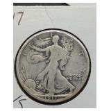 1917 WALKING LIBERTY SILVER HALF DOLLAR