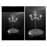 2 Pc 28" Crystal Candlestick Holders , Five Head