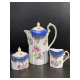 Vintage Porcelain Coffee Set Transferware Aichi