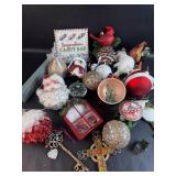 Bamboo Flatware Holder w/ Christmas Ornaments