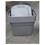 6 Sterilite Grey Totes