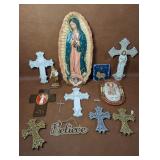Our Lady Guadalupe Wall Plaque, Crosses,