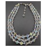 Vintage AB Aurora Borealis Crystal Graduated