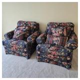 Pair of Clayton Marcus Floral Armchairs