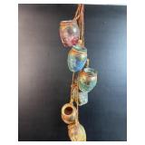 Hanging Miniature Pots w/ Metal Trim