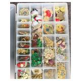 ORGANIZER FULL OF HOLIDAY BROOCHES, PINS & MORE