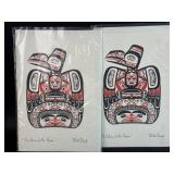 2 Bill Teid Cards Reproductions from Screen