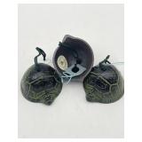 3 CAST-IRON TURTLE WIND CHIMES/BELLS BY GARDER