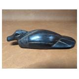 Antique Ebony Hand Carved Duck