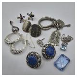 Lot w/ Sterling Jewelry & Earrings