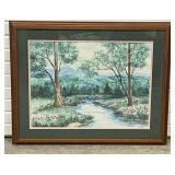 Framed Original Watercolor Painting Jan Bachman