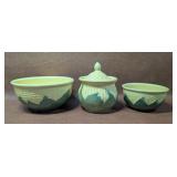 Vintage Shawnee Sugar Bowl and Mixing Bowls