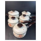 Porcelain on Steel Cookware Water Colors Set of