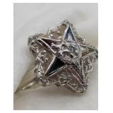 SZ. , 14K WHITE GOLD DIAMOND RING