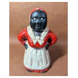 Vintage Black Americana Cast Iron Mammy Bank