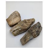 3 PC OF PETRIFIED WOOD