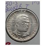 1950 S BOOKER T WASHINGTON SILVER HALF DOLLAR
