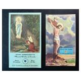 Religious Relic Prayer Cards True Cross Palm &